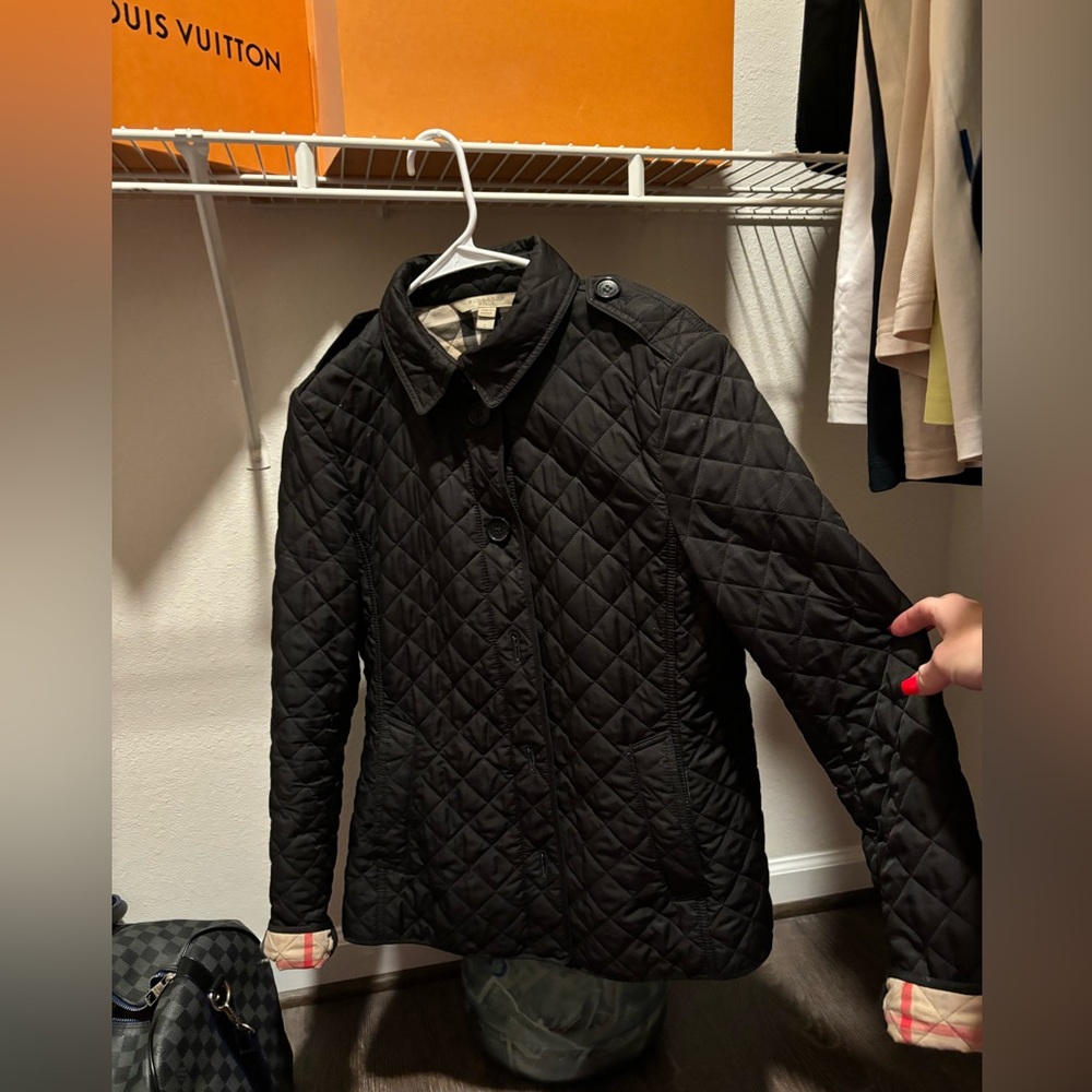 Burberry black diamond print jacket